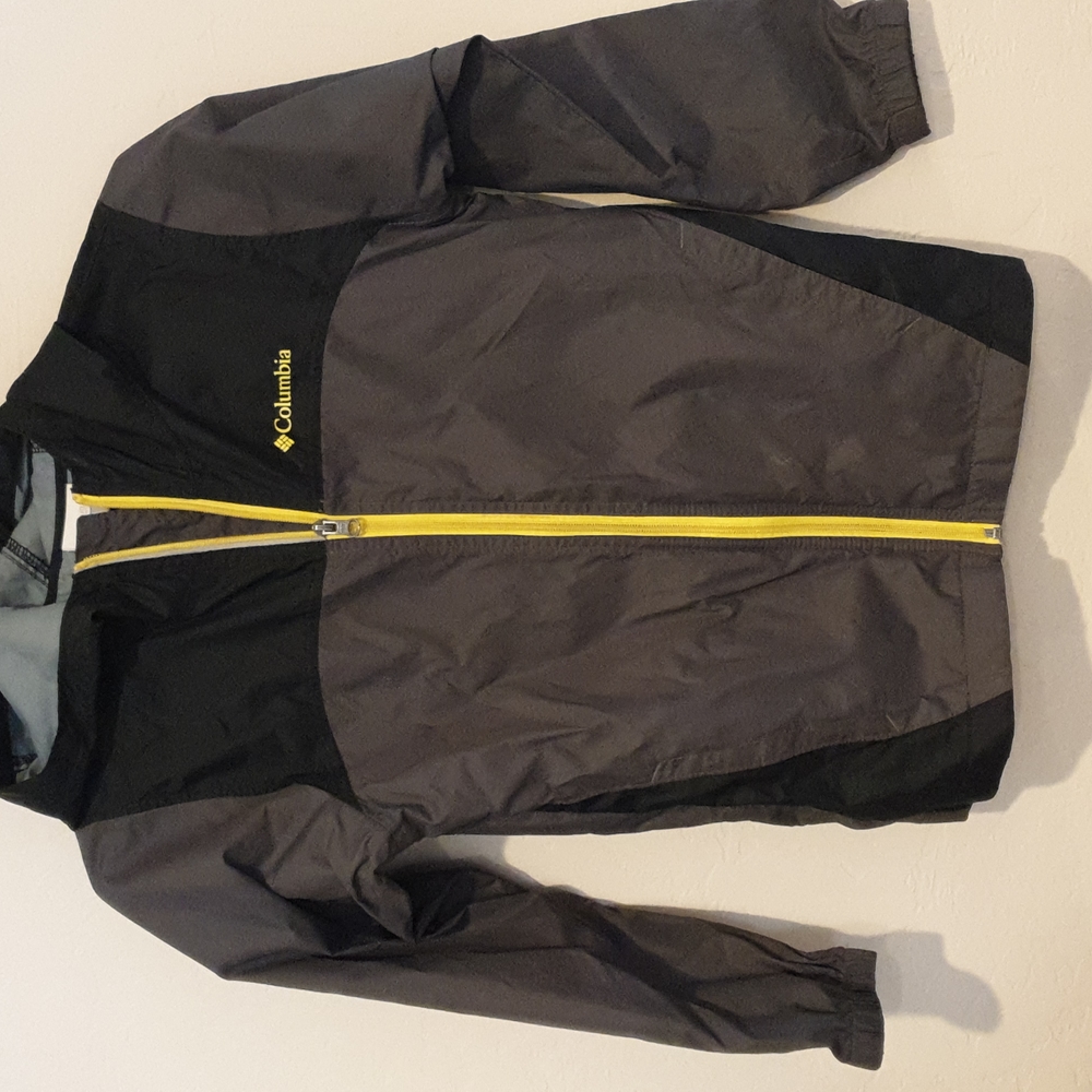 Columbia Boys M 10/12 rain jacket black